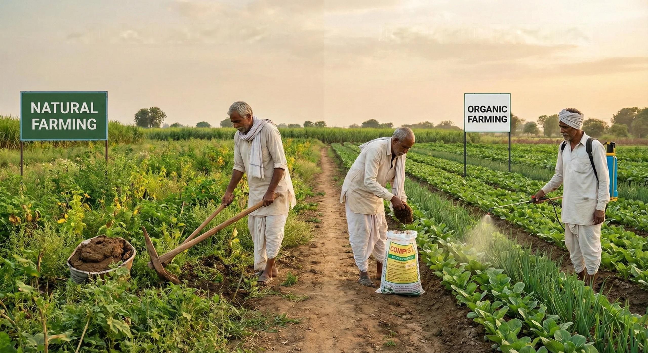 Natural Farming vs Organic Farming in India